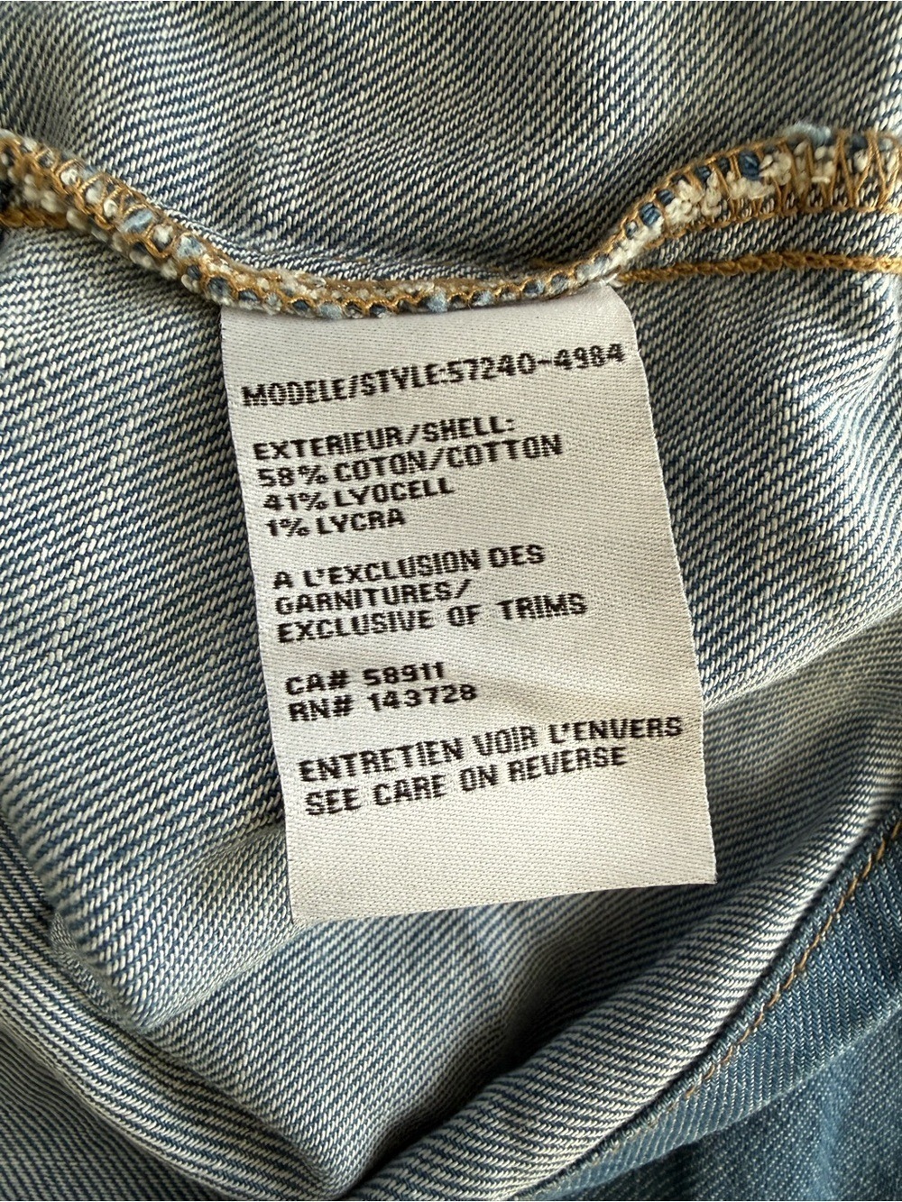 Tribal Lightweight Denim Jacket With Back Adjustment NWT Size M - Picture 9 of 10